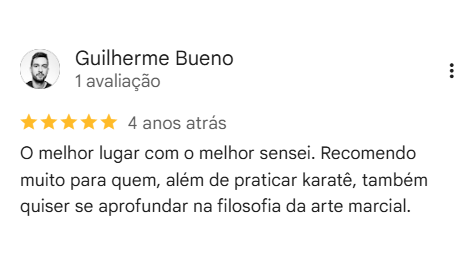 Avaliação de Guilherme Bueno sobre o Fudoshin Dojo